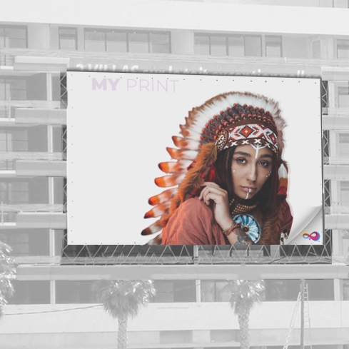 Banderole & bâche pub micro perf M1 330g - Hurons