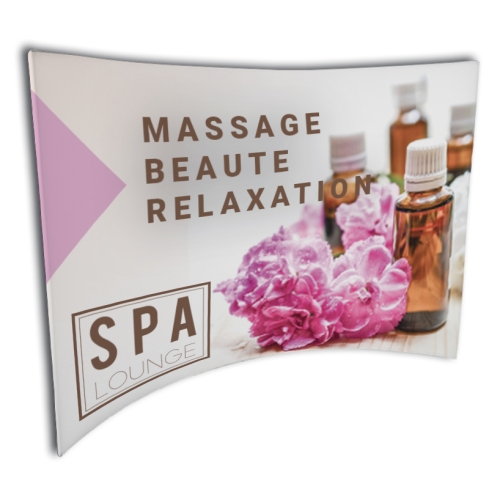 Mur stand design galbé - Apis