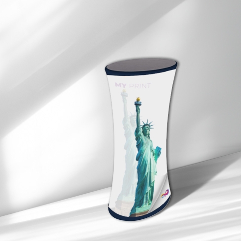 Impressions Publicitaires pour Comptoir Stand Ovale