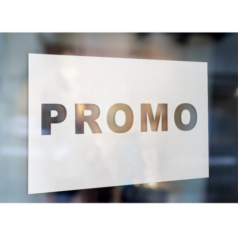 Adhésif publicitaire dépoli/sablé longue durée - Pawnee