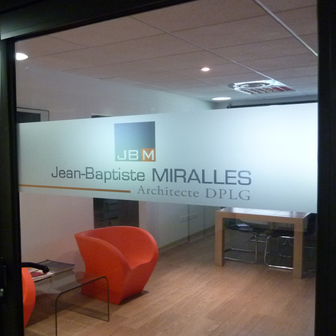 Adhésif pub découpé quadri longue durée dépoli - Alep